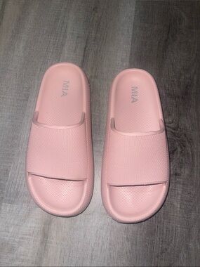 MIA Blush Pink Slide Sandals - Easy Slip-On Comfort